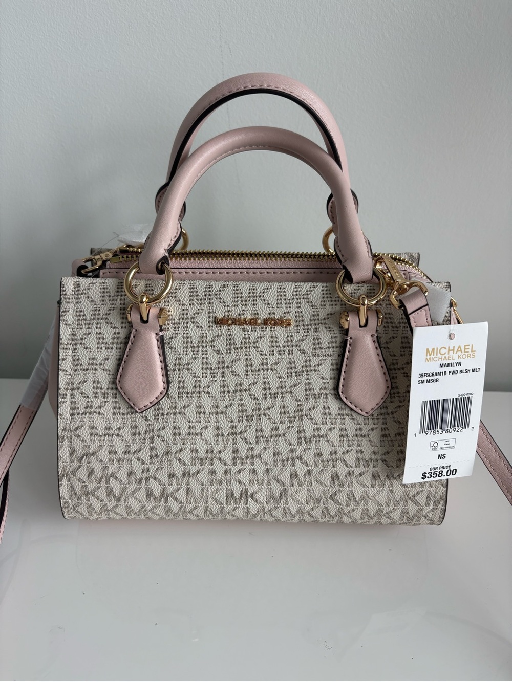 NEW WITH TAGS! MICHAEL KORS Marilyn Small Embellished Satchel Crossbody Bag
